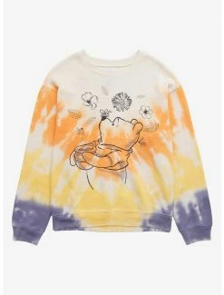 Disney Winnie The Pooh Floral Sketch Tie-Dye Women's Tie-Dye Crewneck - BoxLunch Exclusive
