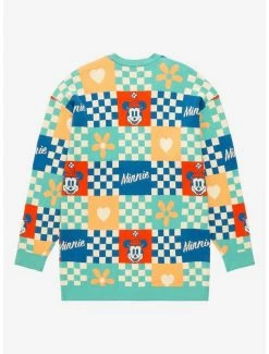 Disney Minnie Mouse Checkered Patchwork Women’s Cardigan - BoxLunch Exclusive -Boxlunch Shop unnamed file 136