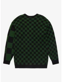 Alternative view of Harry Potter Slytherin Checkered Women's Cardigan - BoxLunch Exclusive