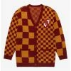 Harry Potter Gryffindor Checkered Women's Cardigan - BoxLunch Exclusive -Boxlunch Shop unnamed file 145