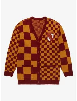 Harry Potter Gryffindor Checkered Women's Cardigan - BoxLunch Exclusive