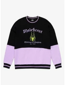 Disney Sleeping Beauty Maleficent Panel Crewneck - BoxLunch Exclusive