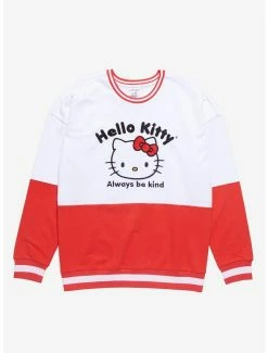 Sanrio Hello Kitty Always Be Kind Panel Crewneck - BoxLunch Exclusive