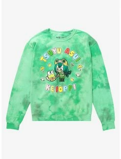 My Hero Academia X Hello Kitty And Friends Tsuyu & Keroppi Women’s Tie-Dye Crewneck - BoxLunch Exclusive