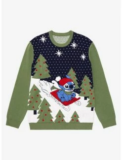 Disney Lilo & Stitch Sledding Stitch Holiday Sweater - BoxLunch Exclusive