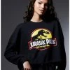 Boxlunch Her Universe Jurassic Park Logo Women's Tie-Front Long Sleeve T-Shirt