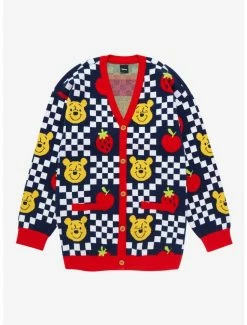 Disney Winnie The Pooh Fruits Checkered Women's Cardigan - BoxLunch Exclusive