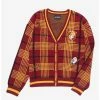 Harry Potter Gryffindor Plaid Women's Cardigan - BoxLunch Exclusive -Boxlunch Shop unnamed file 24