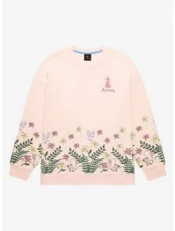 Disney Princess Aurora Embroidered Floral Crewneck - BoxLunch Exclusive