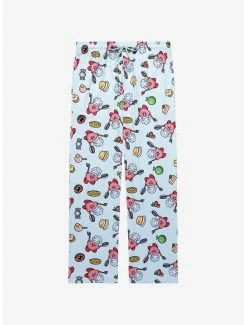 Nintendo Kirby Chef Kirby With Food Allover Print Sleep Pants - BoxLunch Exclusive