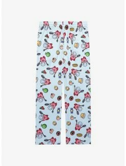 Alternative view of Nintendo Kirby Chef Kirby With Food Allover Print Sleep Pants - BoxLunch Exclusive