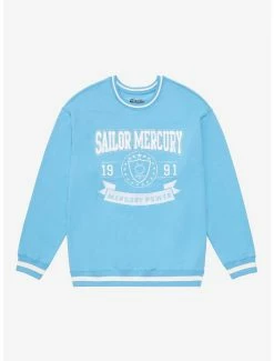 Pretty Guardian Sailor Moon Sailor Mercury Varsity Crewneck - BoxLunch Exclusive