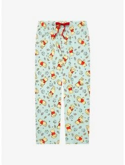 Disney Winnie The Pooh Sketch Art Leaves Allover Print Sleep Pant - BoxLunch Exclusive