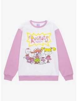 Boxlunch Rugrats Group Portrait Color Block Crewneck