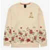 Disney Beauty And The Beast Belle Floral Women's Crewneck - BoxLunch Exclusive -Boxlunch Shop unnamed file 37