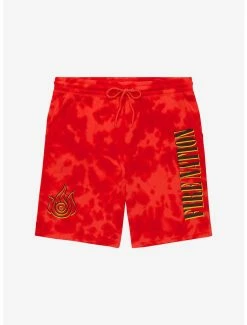 Boxlunch Shop 26 Avatar: The Last Airbender Fire Nation Tie-Dye Shorts - BoxLunch Exclusive