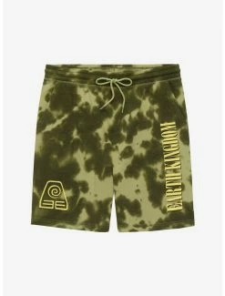 Boxlunch Shop 22 Avatar: The Last Airbender Earth Kingdom Tie-Dye Shorts - BoxLunch Exclusive