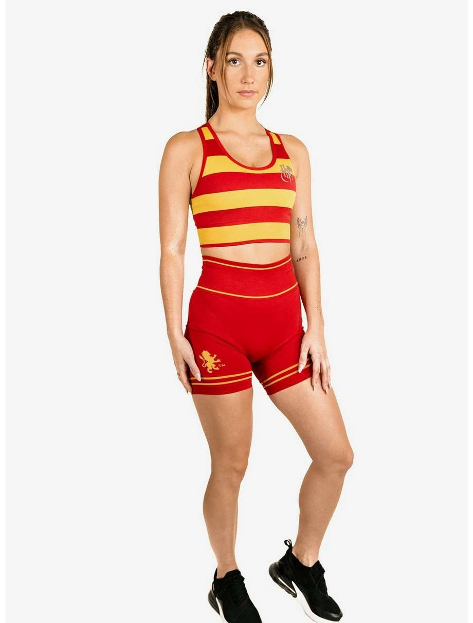 Boxlunch Harry Potter Gryffindor Athletic Shorts And Sports Bra Set 2 Boxlunch Harry Potter Gryffindor Athletic Shorts And Sports Bra Set