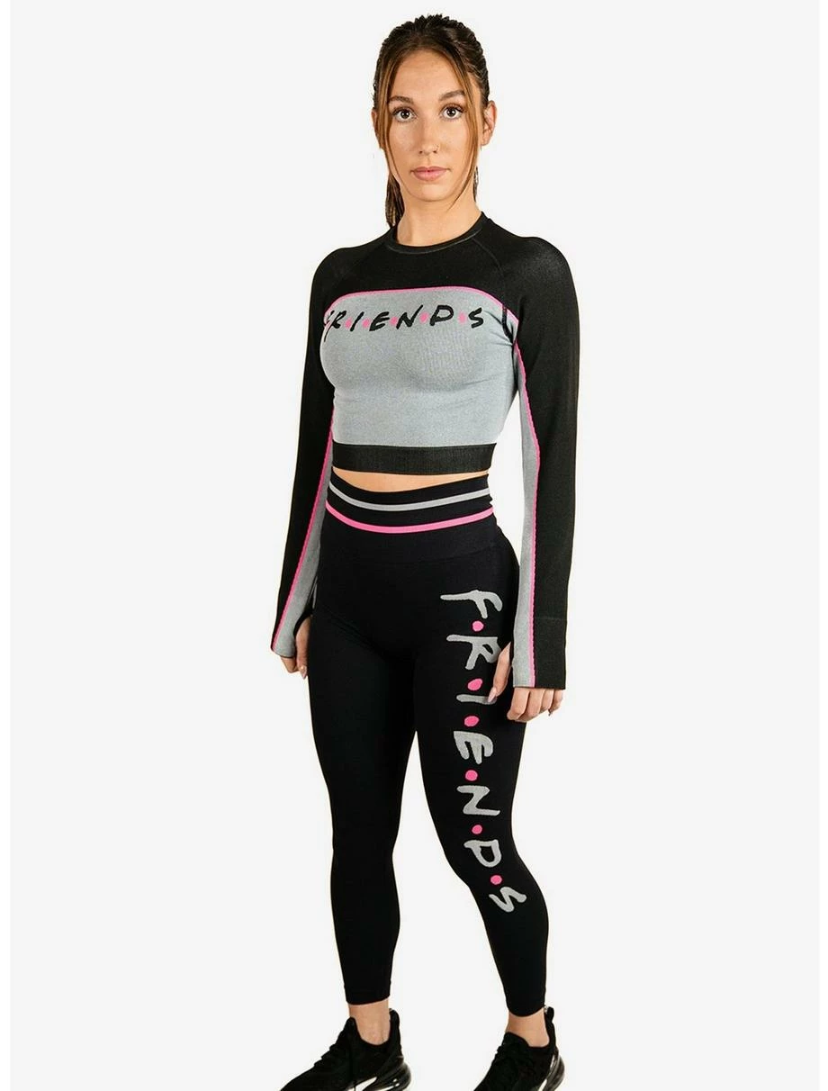 Boxlunch Friends Athletic Leggings And Long Sleeve Top Set 3 Boxlunch Friends Athletic Leggings And Long Sleeve Top Set