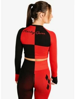 Boxlunch DC Comics Harley Quinn Athletic Leggings And Long Sleeve Top Set -Boxlunch Shop unnamed file 535