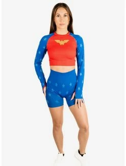 Boxlunch DC Comics Wonder Woman Athletic Shorts And Long Sleeve Top Set