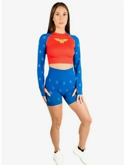 Boxlunch DC Comics Wonder Woman Athletic Shorts And Long Sleeve Top Set -Boxlunch Shop unnamed file 550