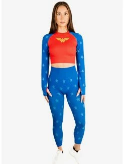 Boxlunch DC Comics Wonder Woman Athletic Leggings And Long Sleeve Top Set