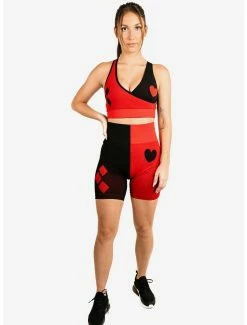 Boxlunch DC Comics Harley Quinn Athletic Shorts And Sports Bra Set