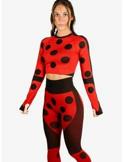 Boxlunch Miraculous: Tales Of Ladybug And Cat Noir Black Athletic Leggings And Long Sleeve Top Set -Boxlunch Shop unnamed file 584