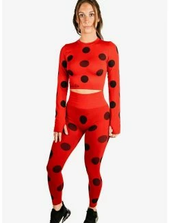 Boxlunch Miraculous: Tales Of Ladybug And Cat Noir Athletic Leggings And Long Sleeve Top Set