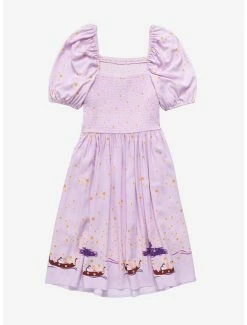 Disney Tangled Floating Lanterns Smocked Dress - BoxLunch Exclusive -Boxlunch Shop unnamed file 608