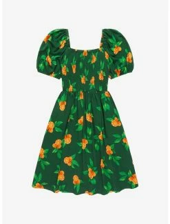 Boxlunch Shop 14 Her Universe Disney Minnie Mouse Orange Allover Print Smocked Dress - BoxLunch Exclusive