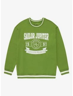 Pretty Guardian Sailor Moon Sailor Jupiter Varsity Crewneck - BoxLunch Exclusive