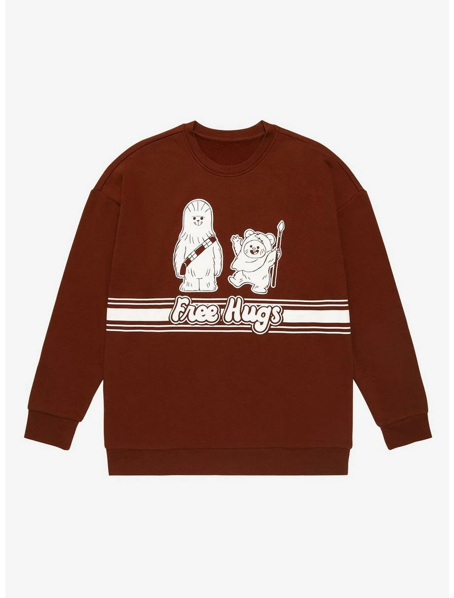Star Wars Chewbacca & Wicket Free Hugs Crewneck - BoxLunch Exclusive 3 Star Wars Chewbacca & Wicket Free Hugs Crewneck - BoxLunch Exclusive
