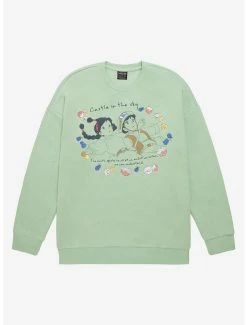 Studio Ghibli Castle In The Sky Sheeta And Pazu Floral Crewneck - BoxLunch Exclusive